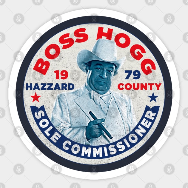 Vote Boss Hogg Dukes of Hazzard Sticker by Alema Art